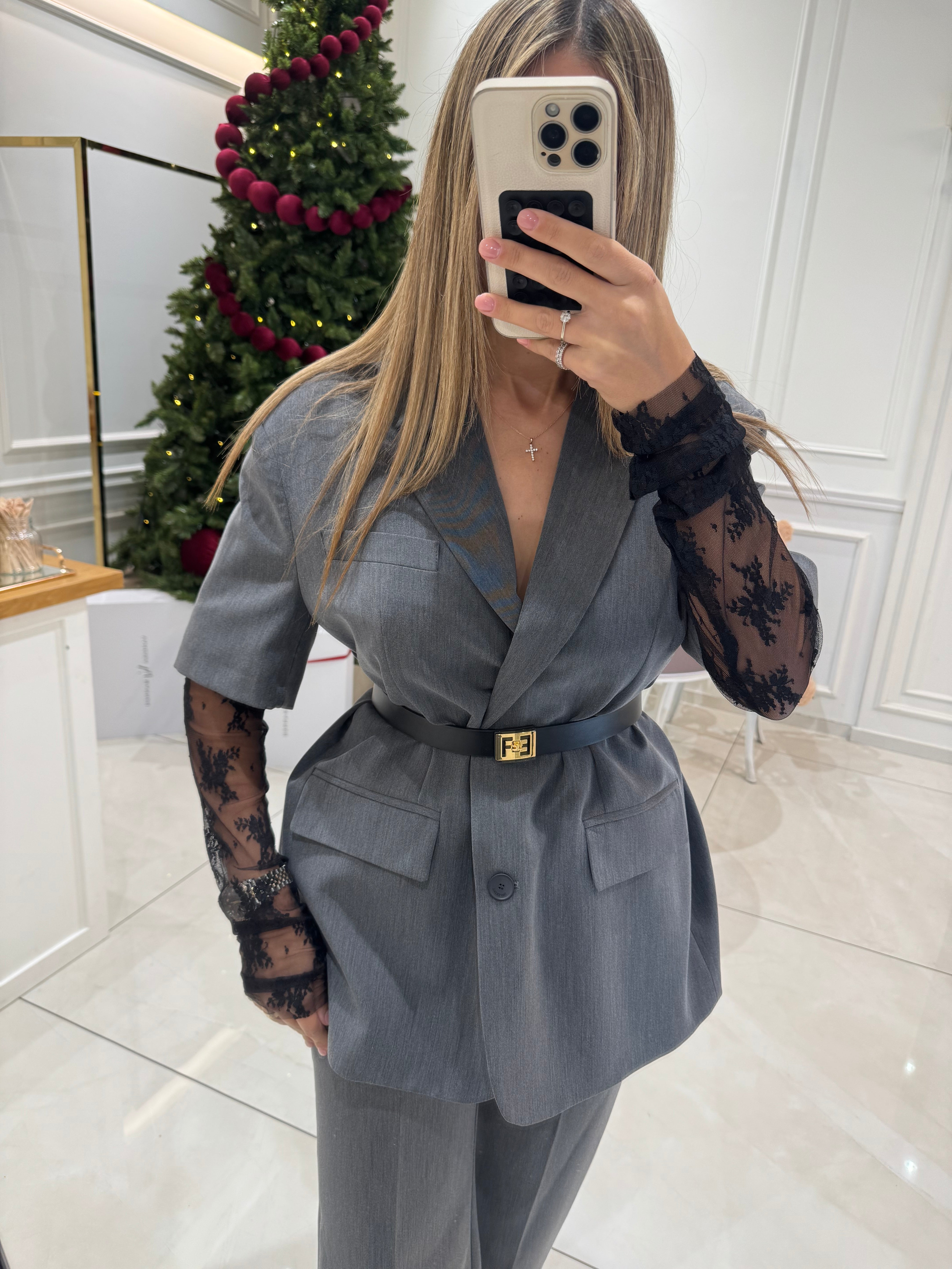 Short Sleeve Blazer Suit