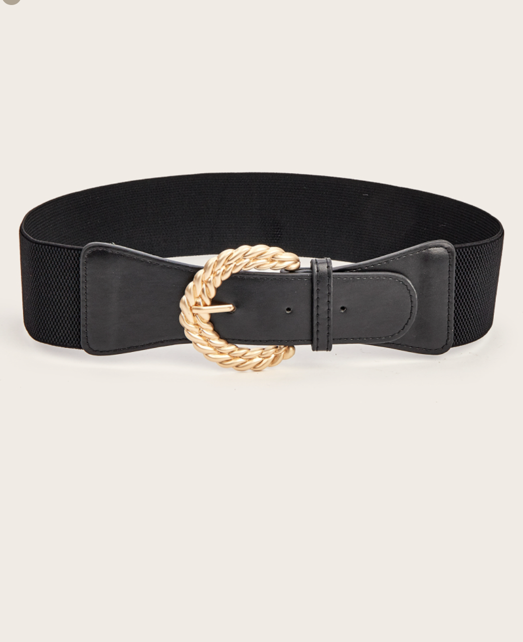 Elastic Raffia belt