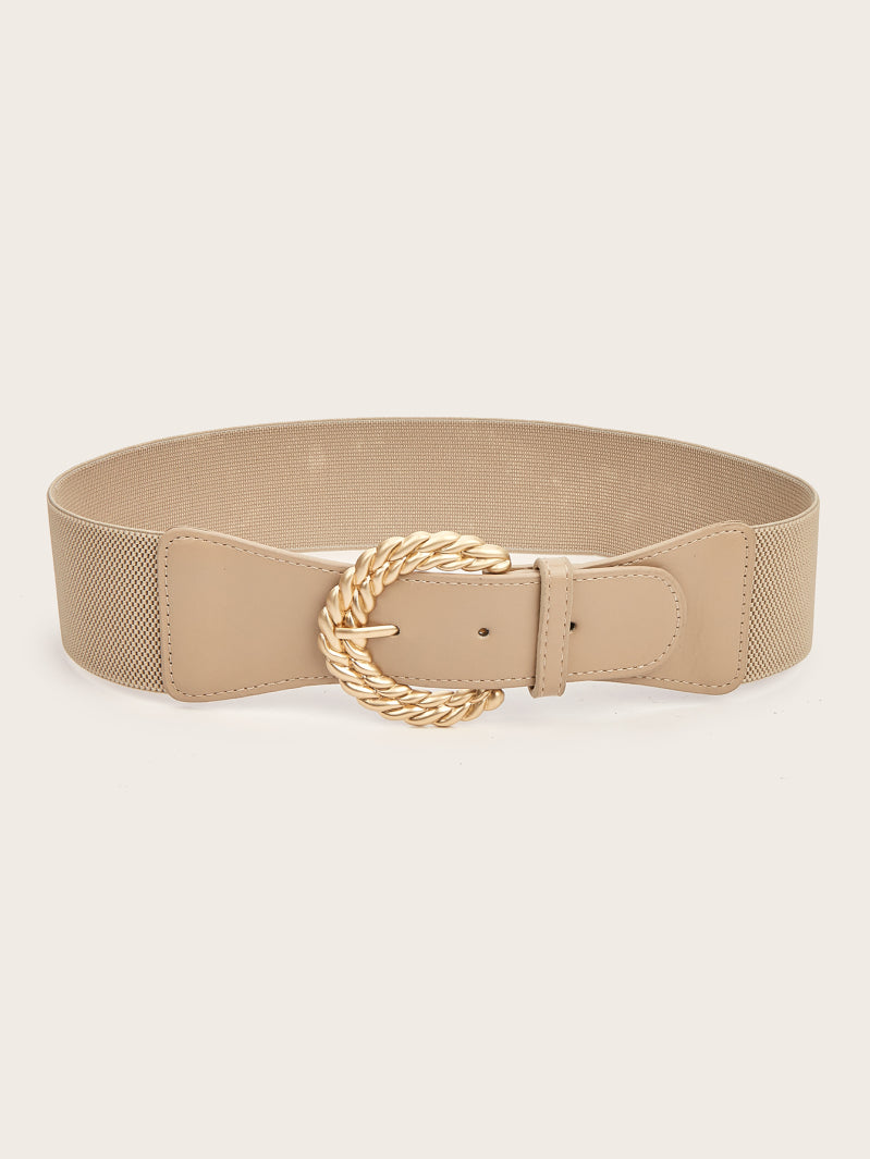 Elastic Raffia belt