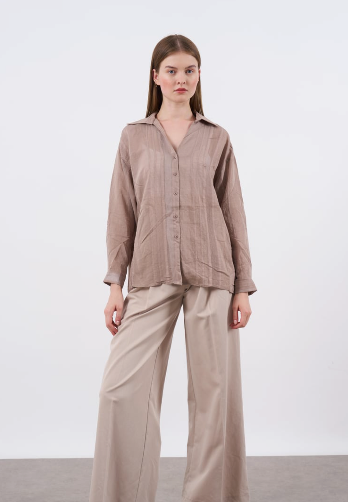 מכופתרת פסים פשטן