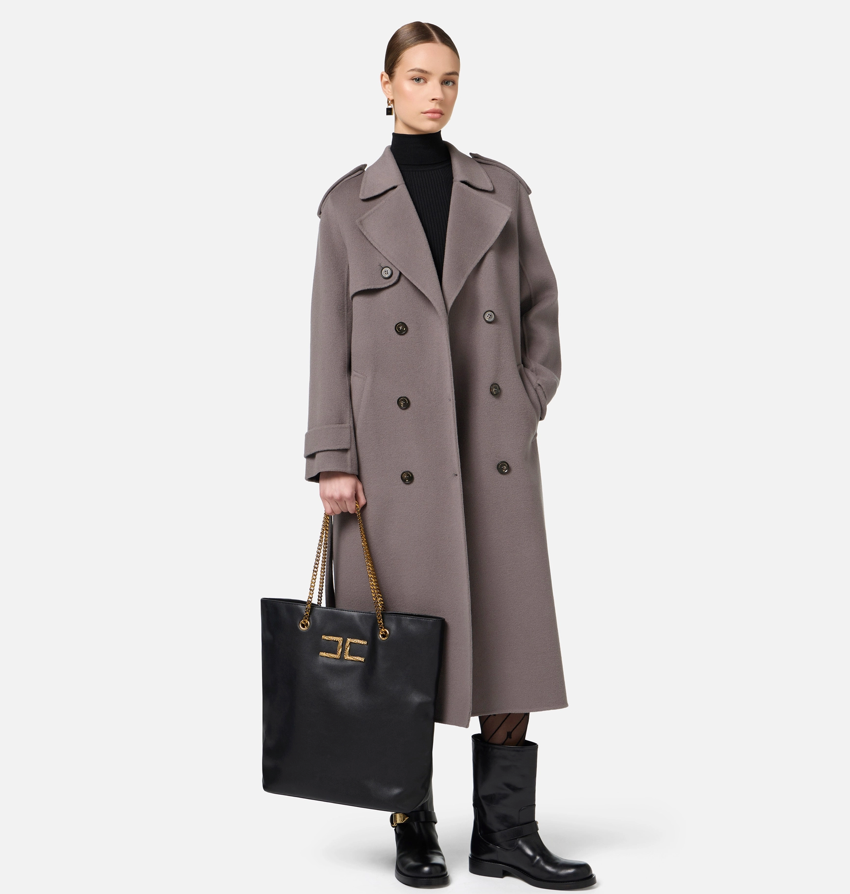 Wool trench coat