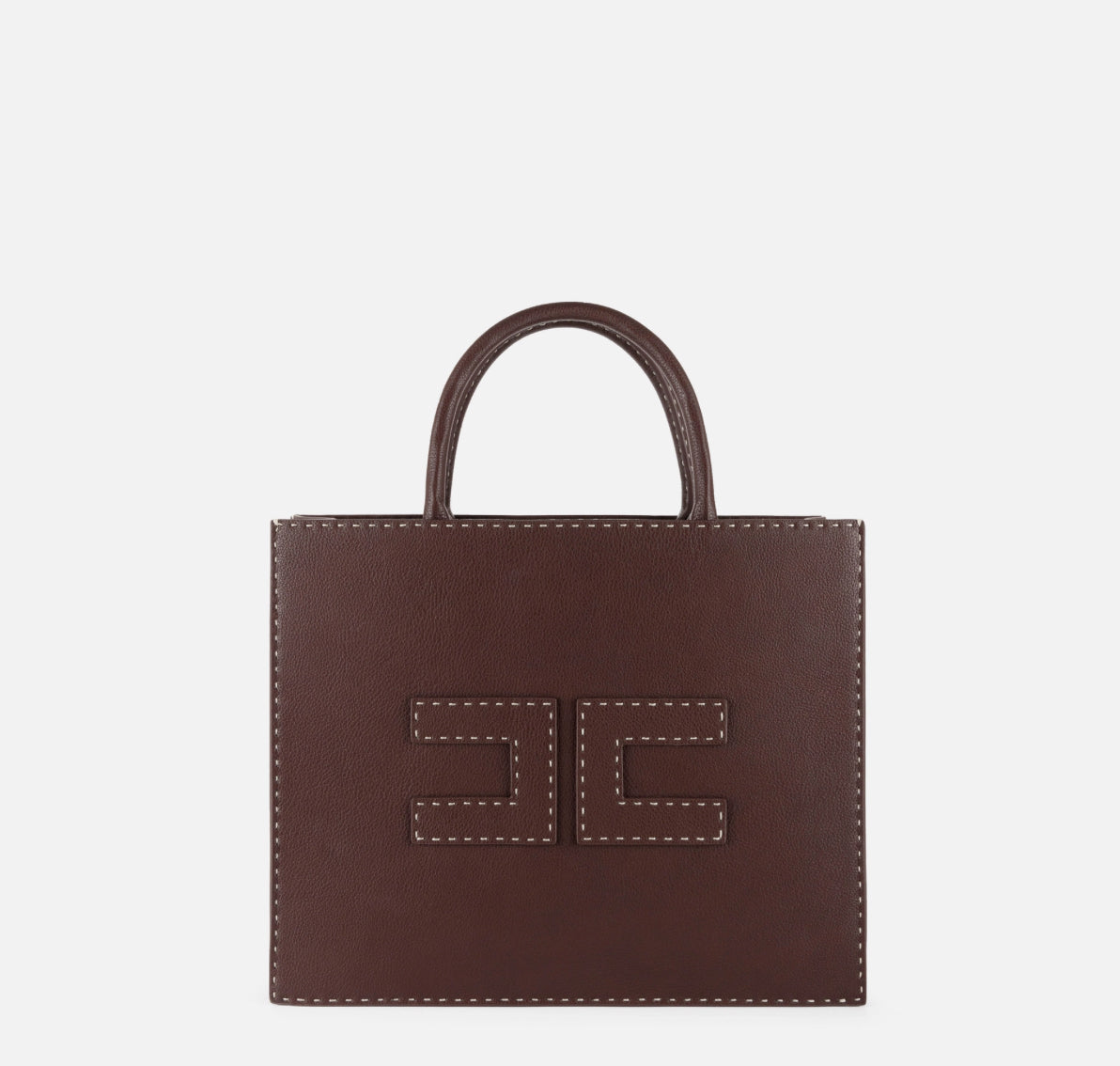 Medium tote bag with contrasting topstitching