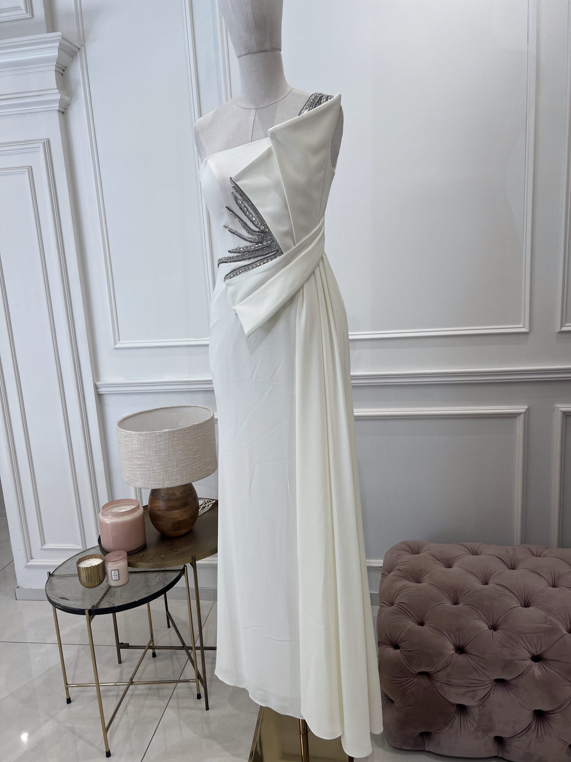 maxi dress with rhinstones