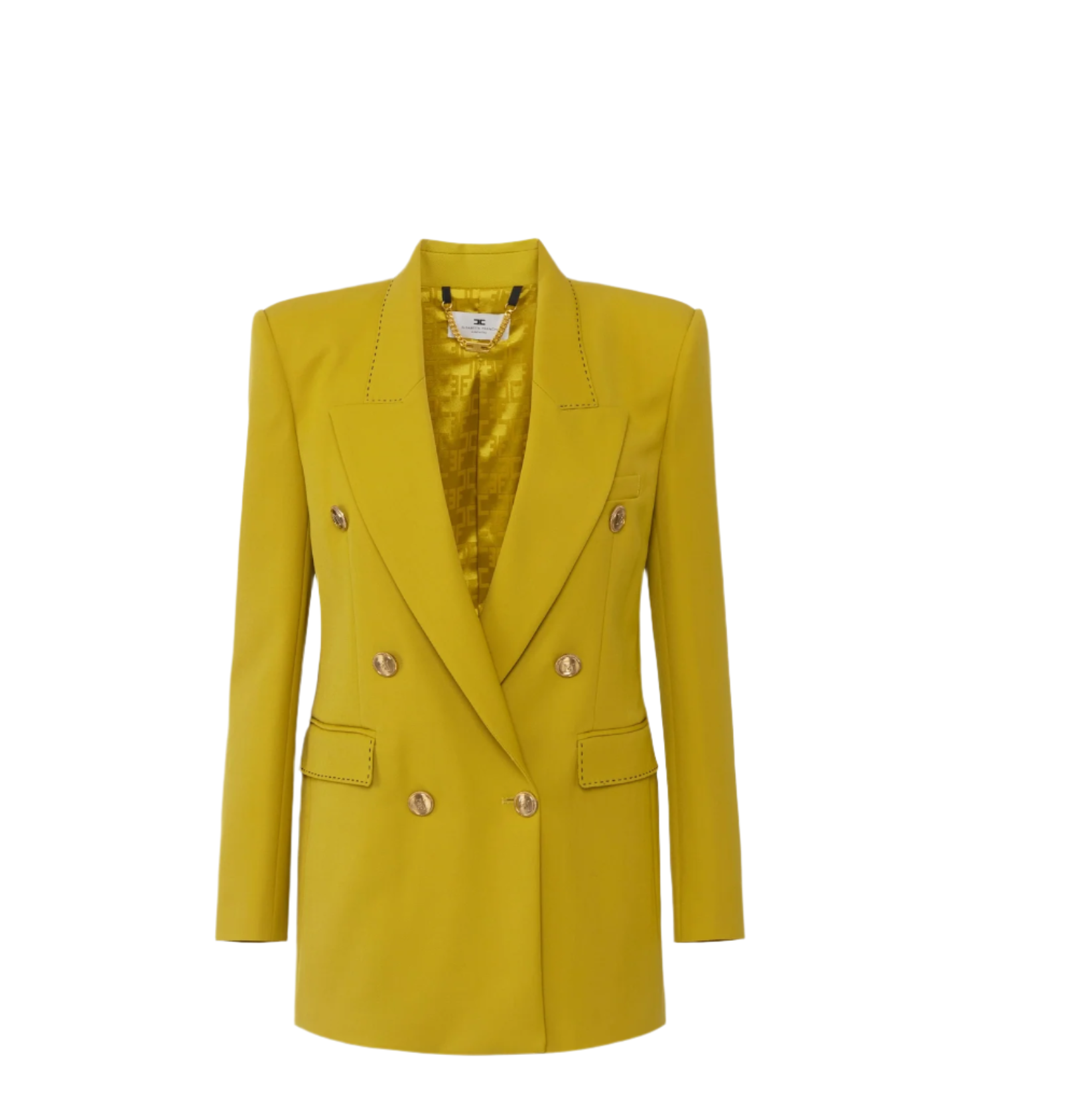 Cool wool jacket with contrasting topstitching