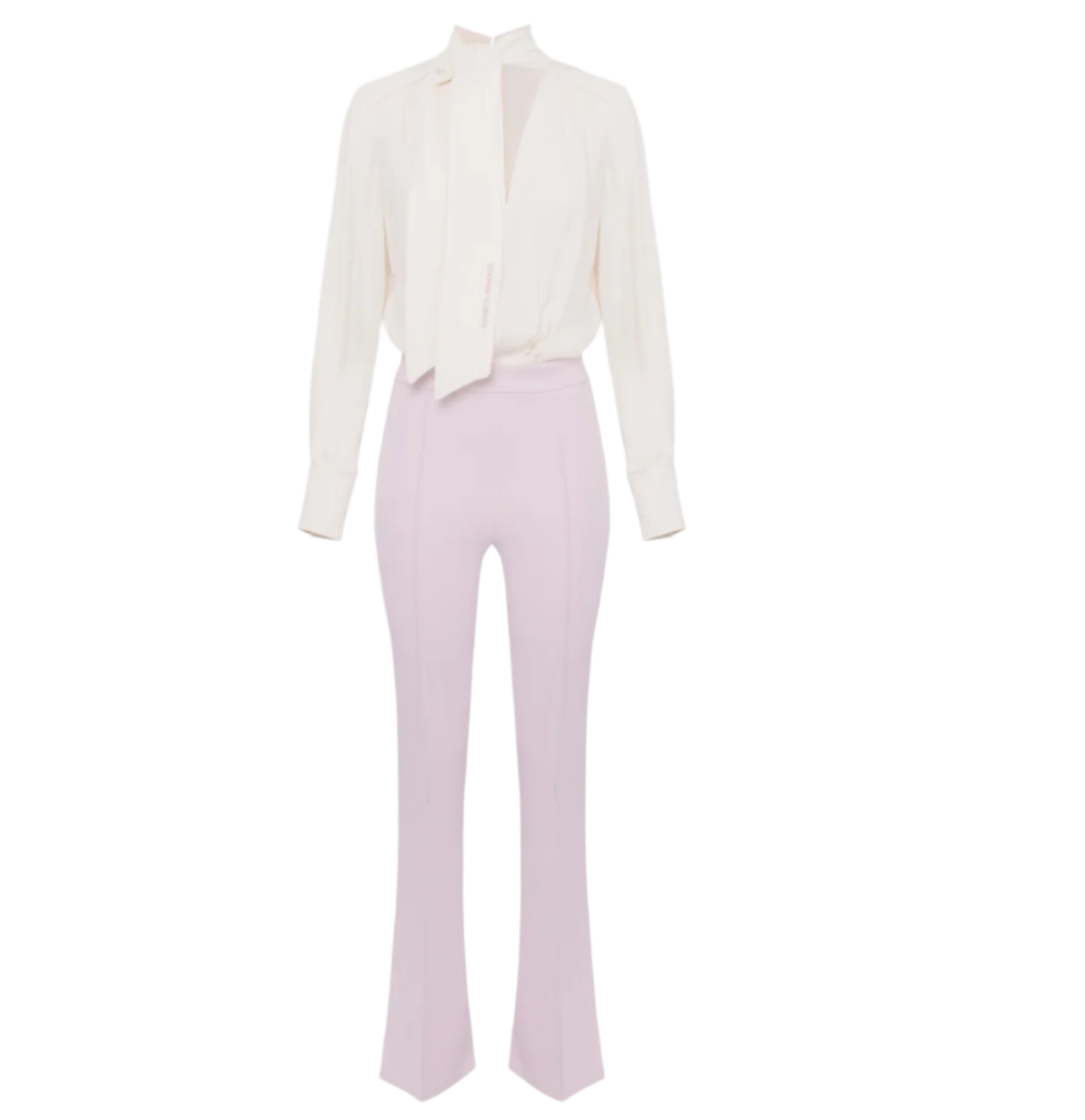 Jumpsuit in georgette and crêpe fabrics with piping