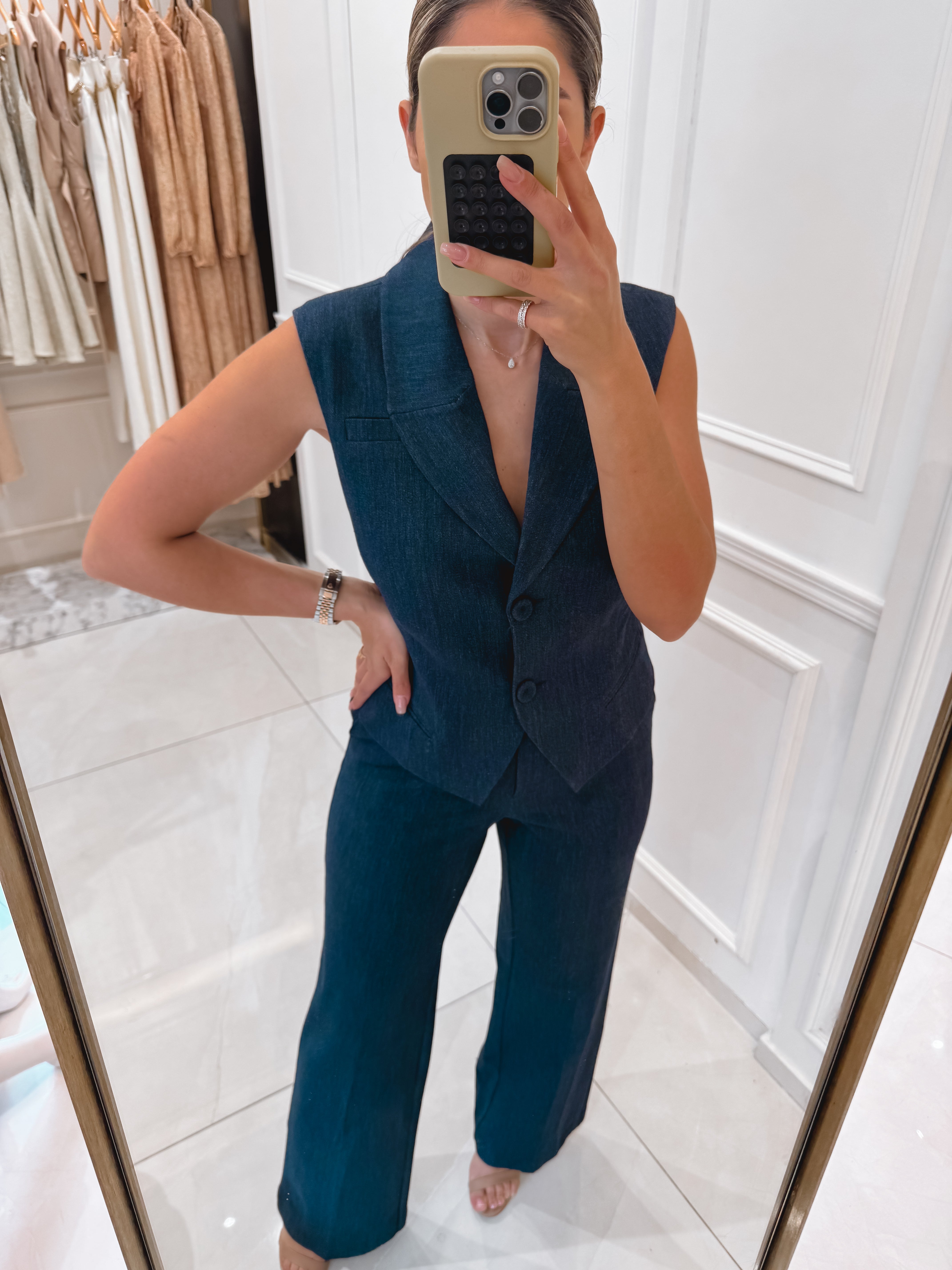 מכנס גינס מחויט