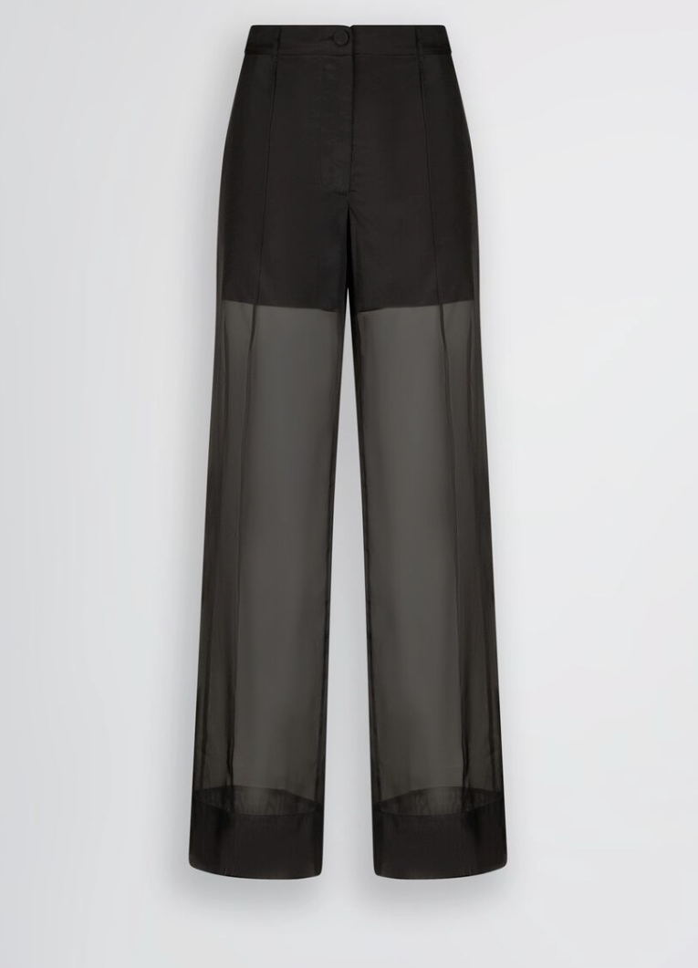 organza straight-leg trousers
