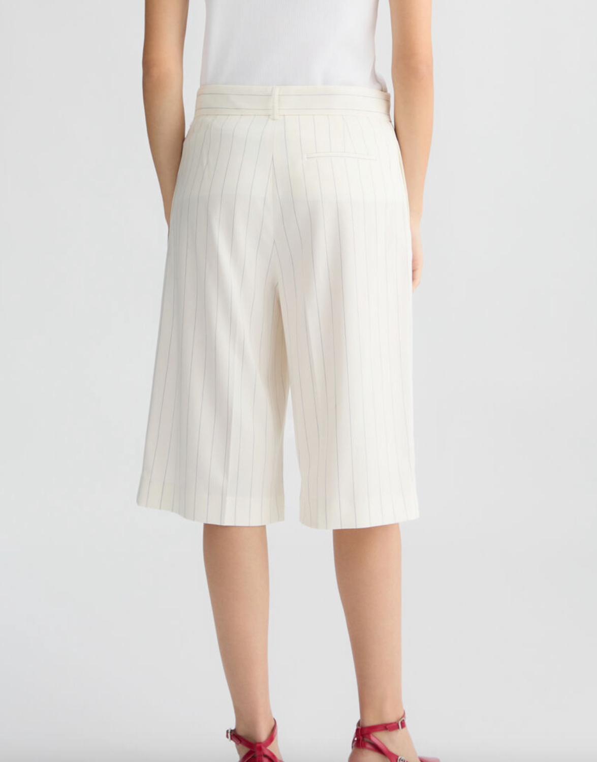 Striped Bermuda shorts