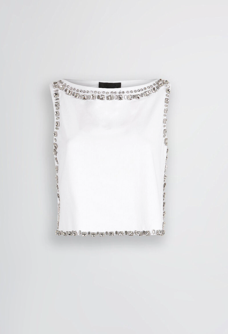 top with bejewelled embellishment