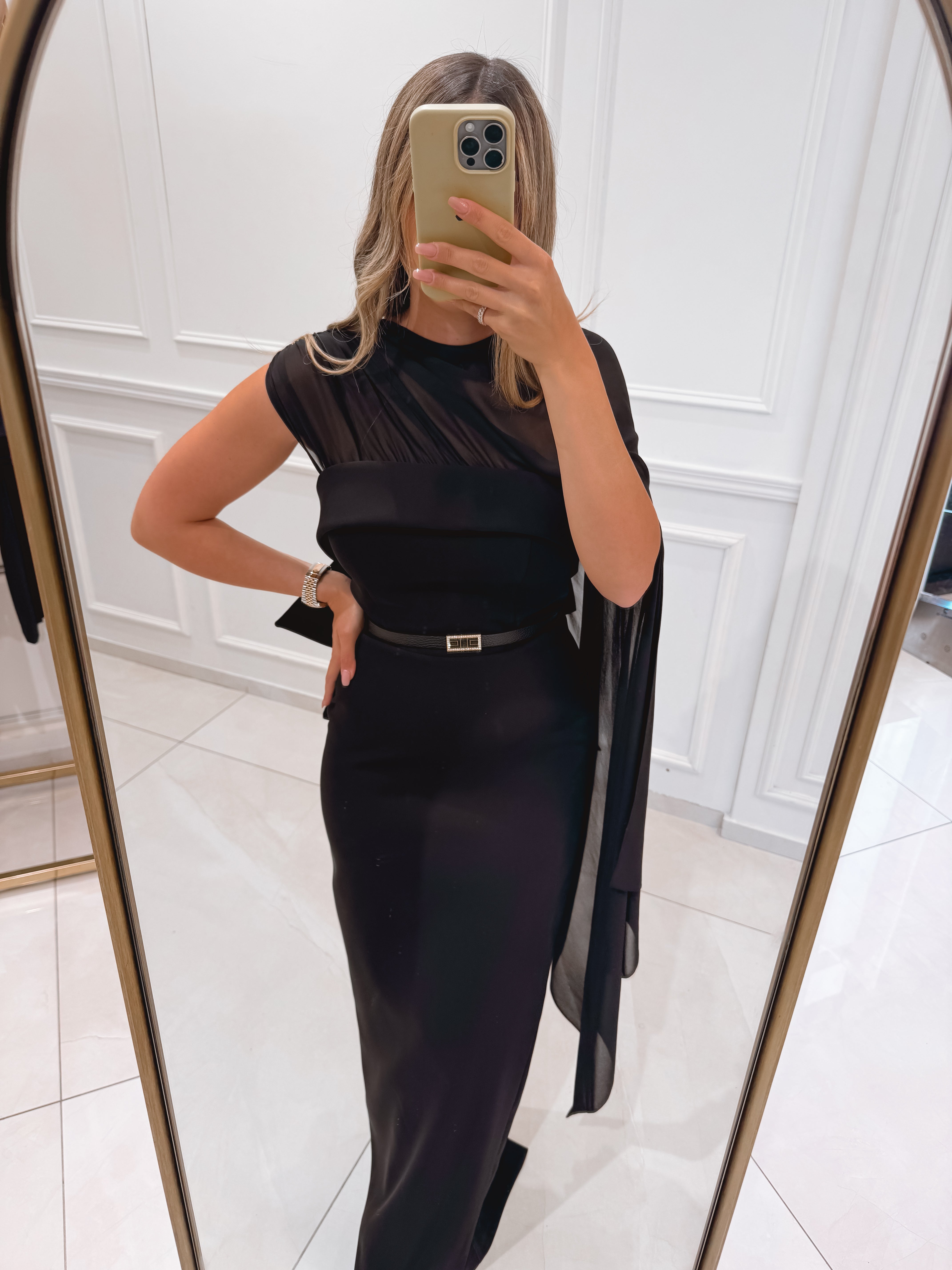 שמלה שרוול שיפון