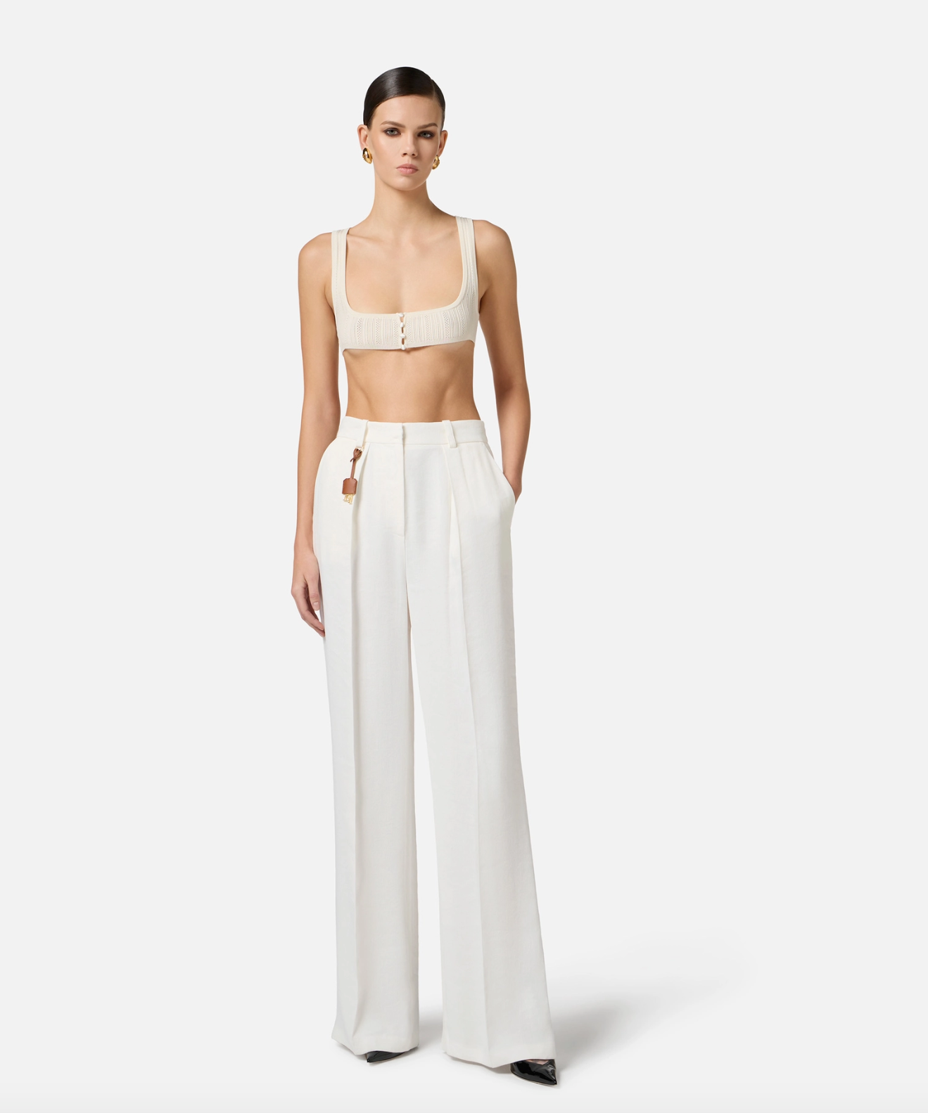 Linen Trousers with Darts