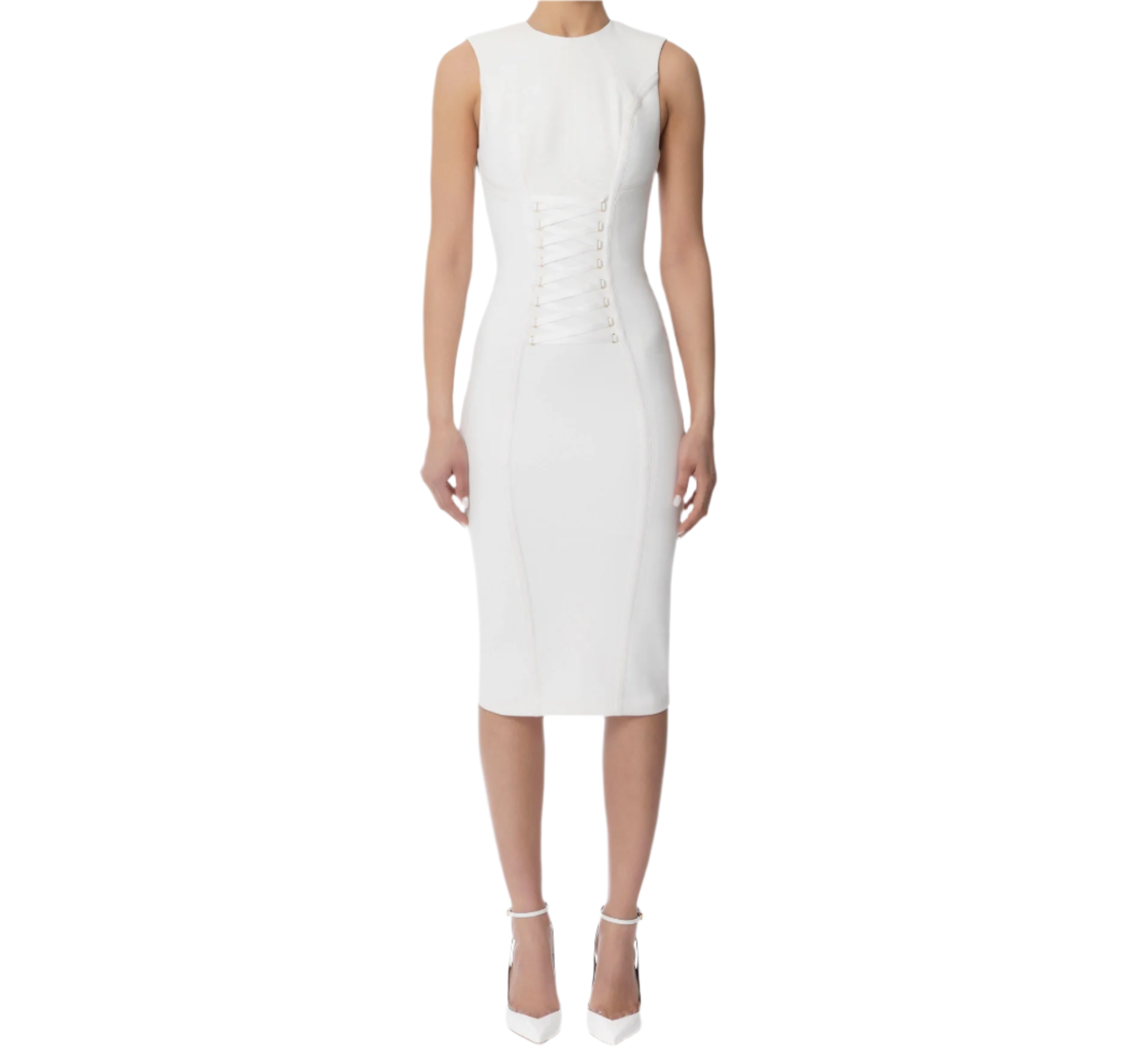 Dress with crossover laces