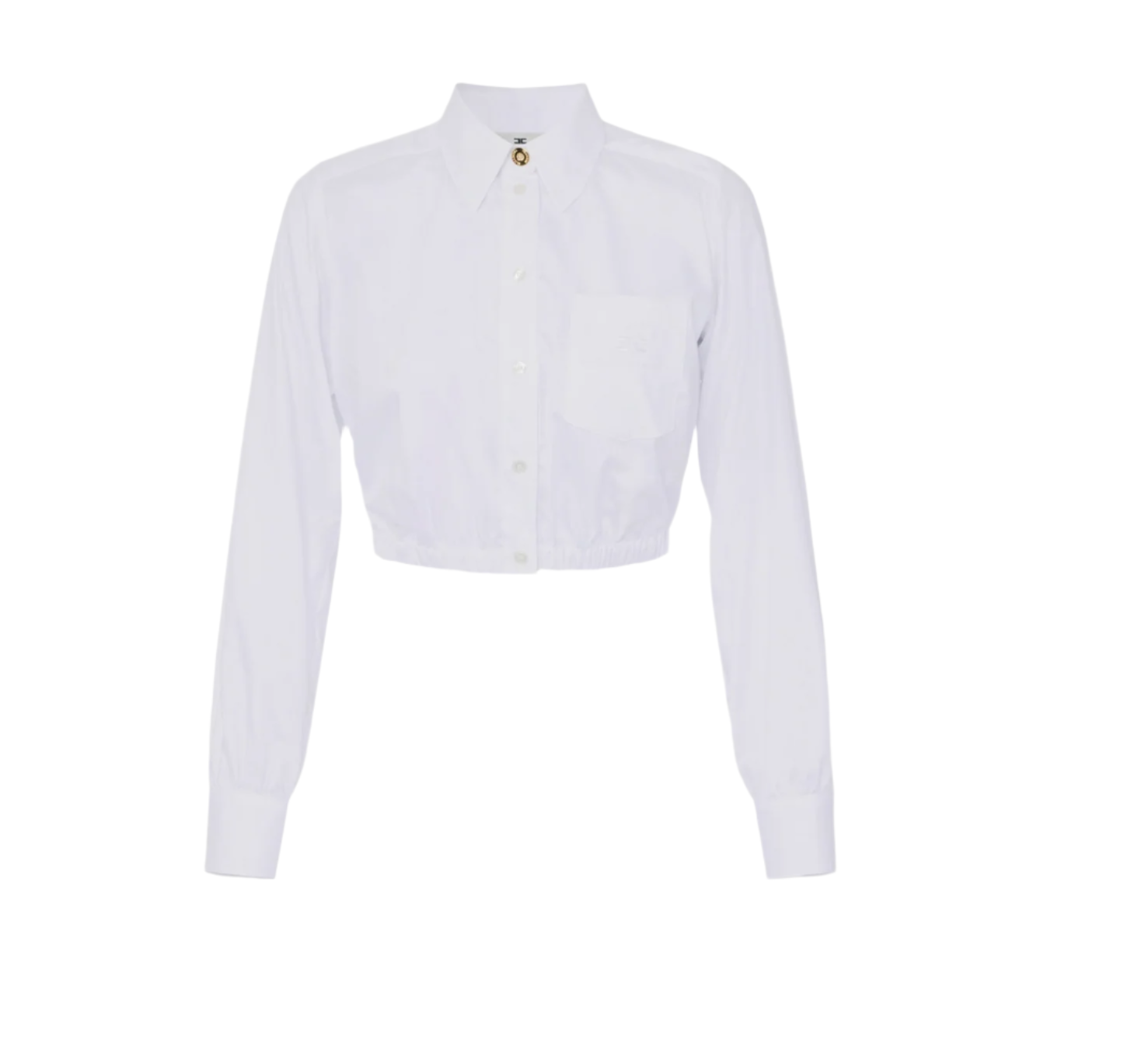 Cotton poplin shirt with breast pocket