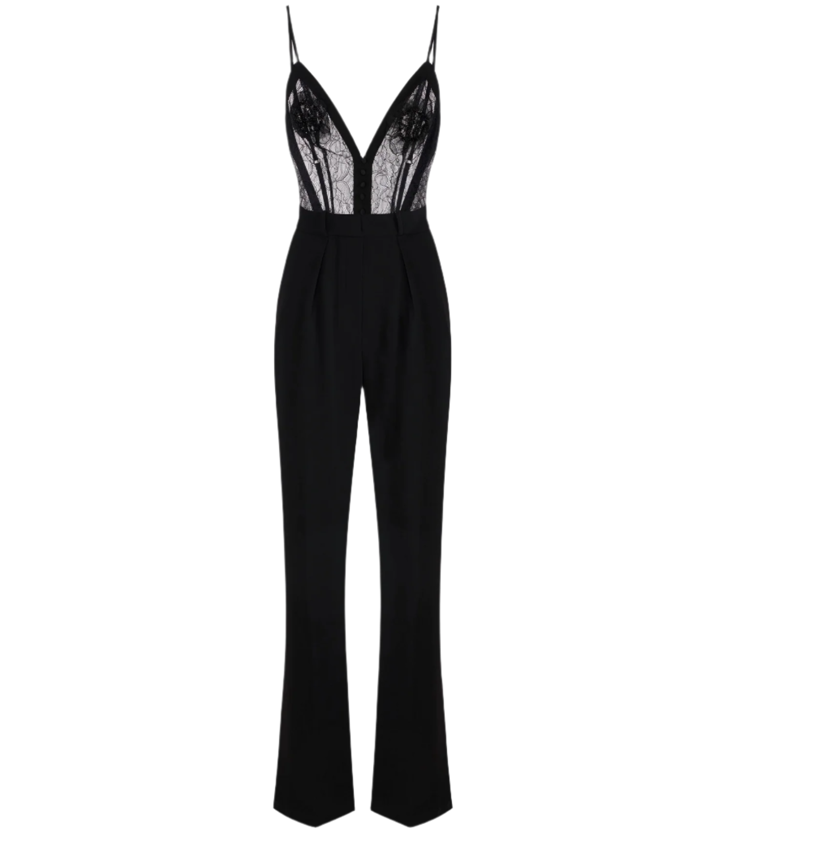 Jumpsuit with Floral Embroideries