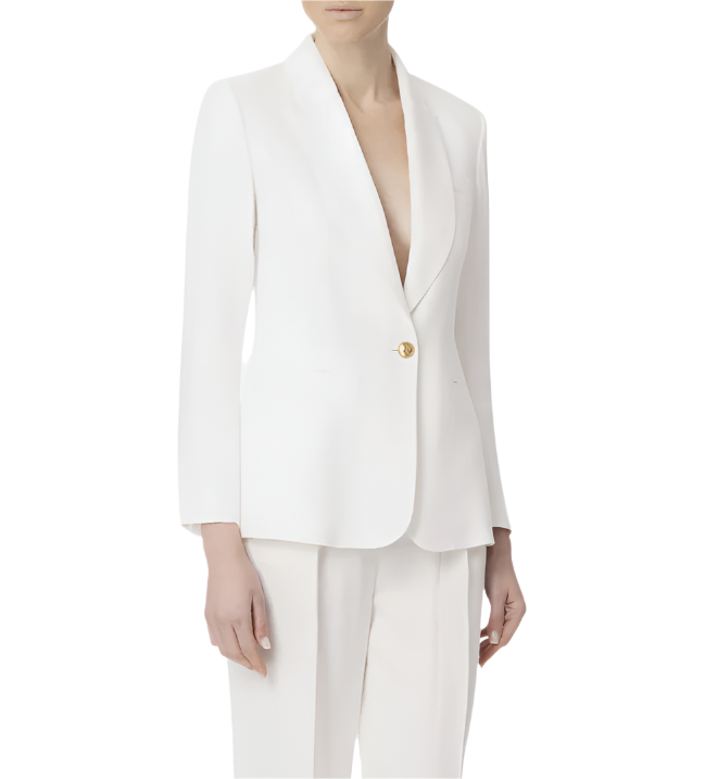 Linen-blend gabardine jacket