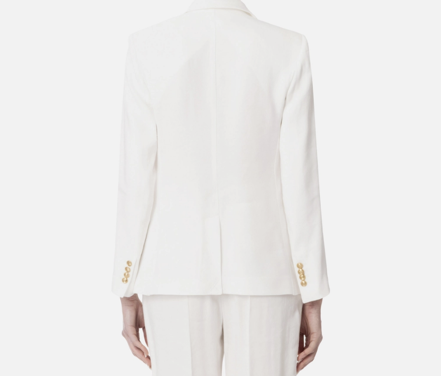 Linen-blend gabardine jacket