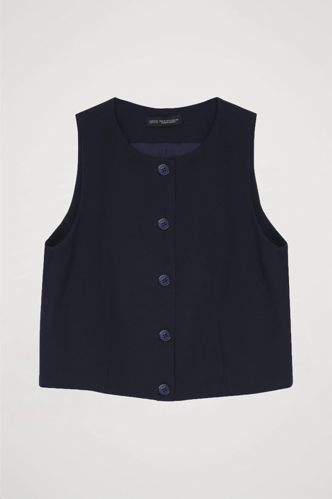 crop vest with buttons