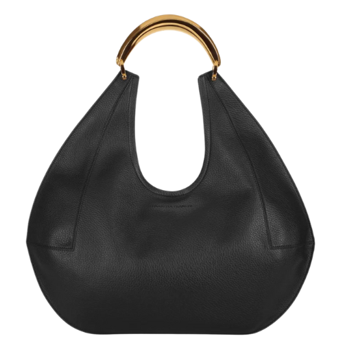 large hobo bag with logo stitchings
