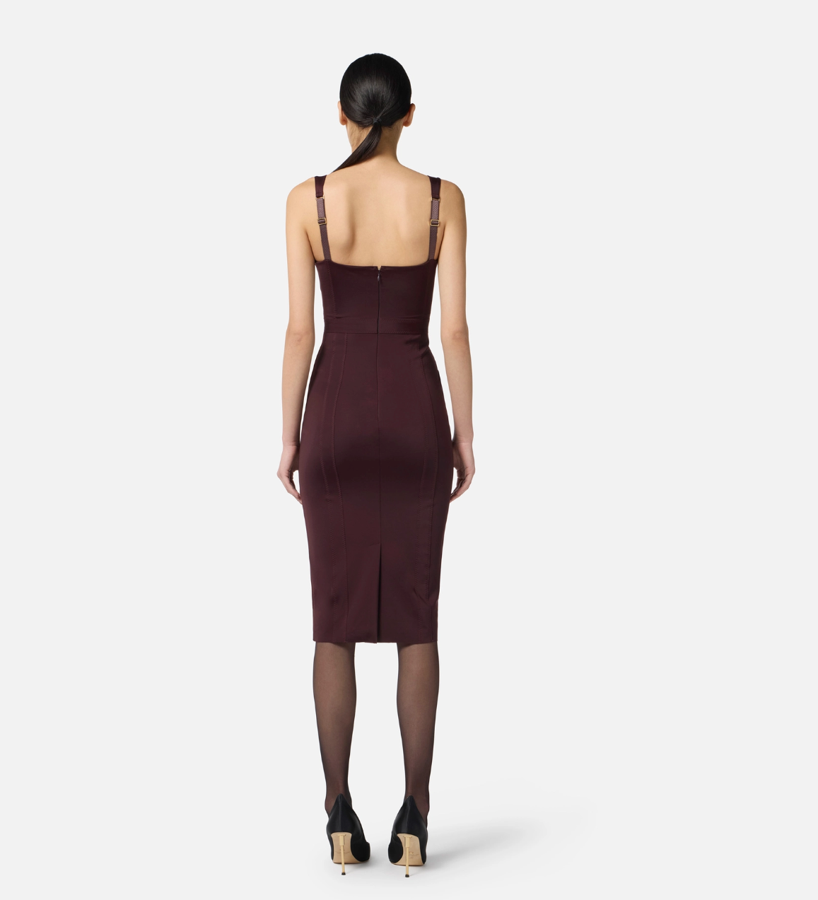Bustier dress in bi-elastic fabric