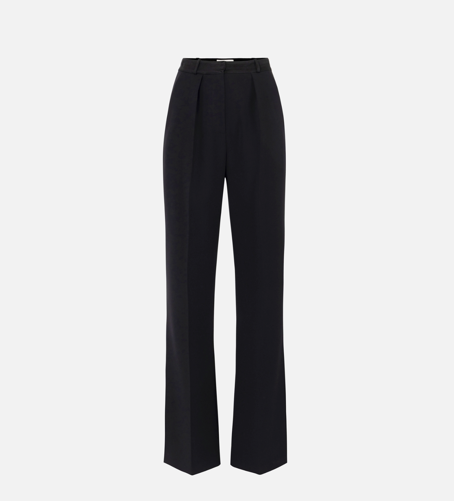 Trousers in lightweight crêpe fabric with tuxedo details