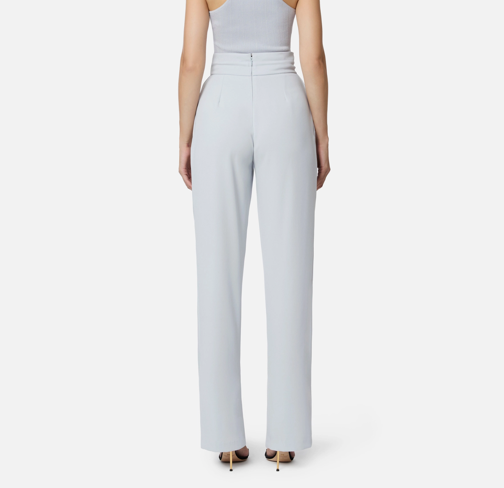 Lightweight crêpe fabric trousers