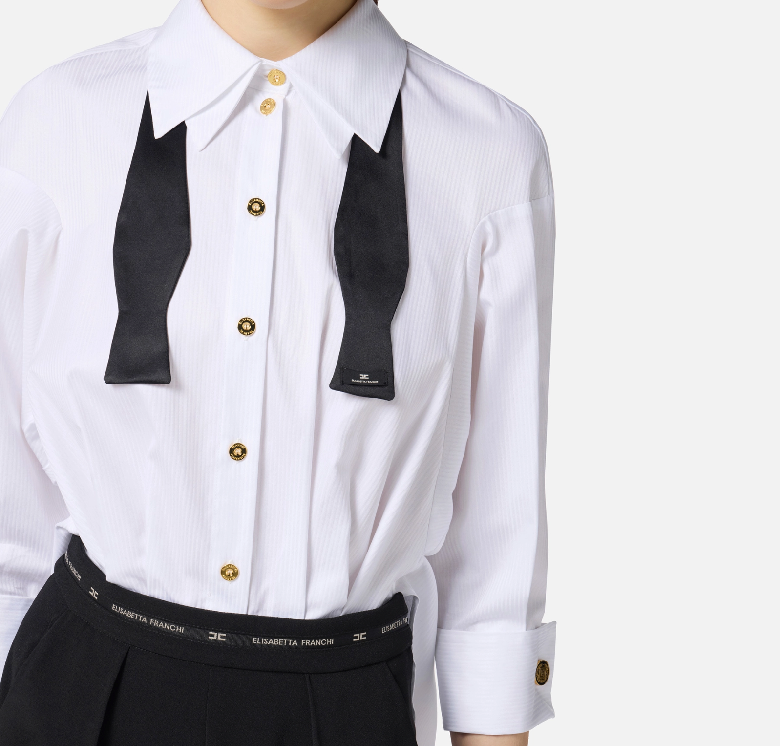 Lightweight crêpe and poplin jumpsuit