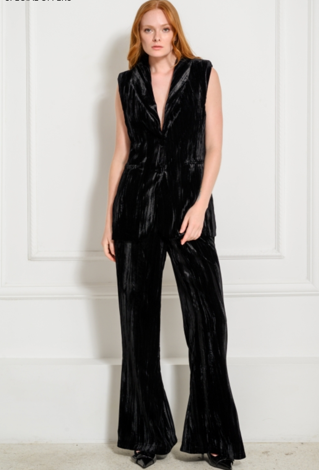 Velvet Sleeveless Set