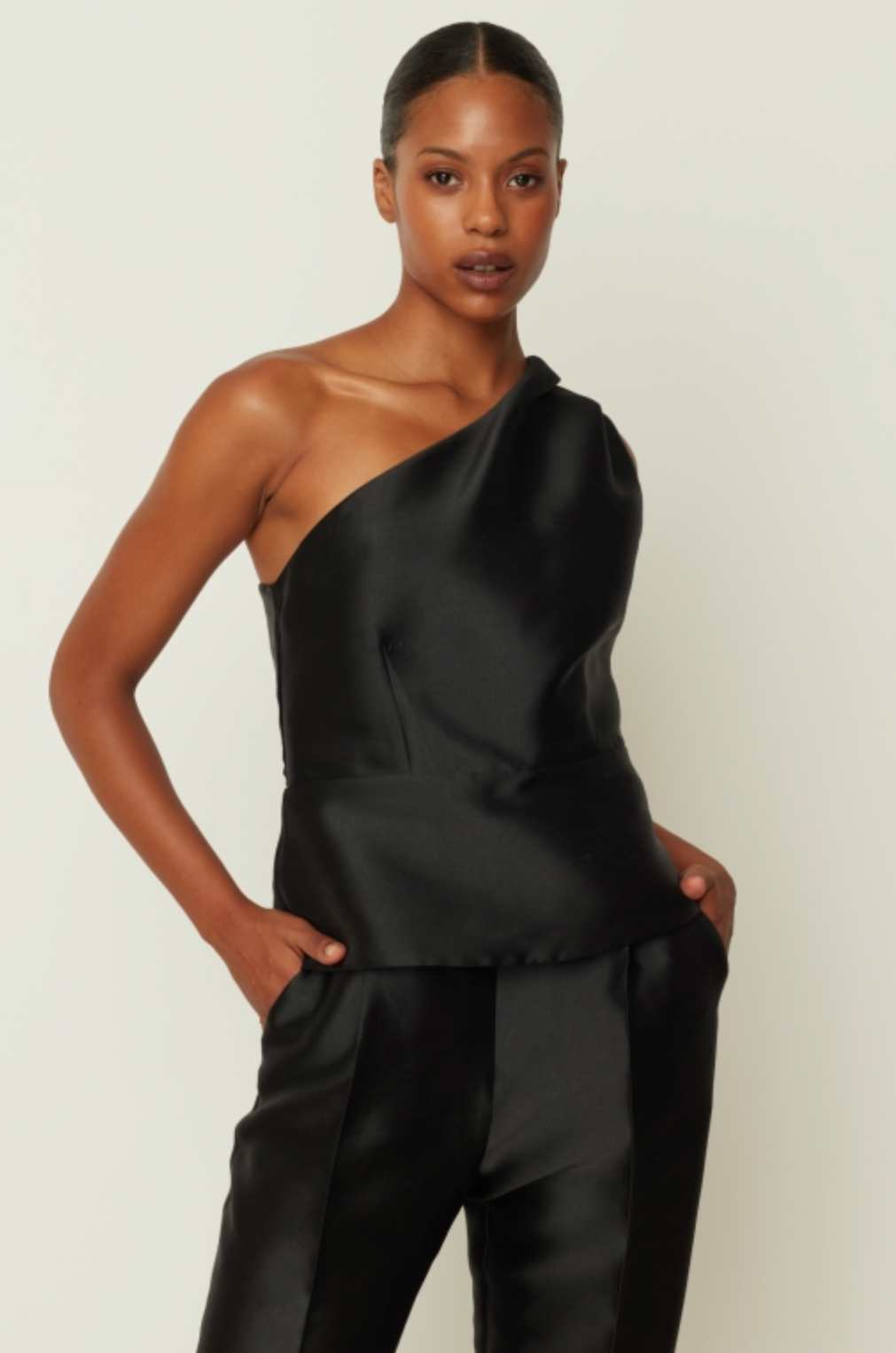 Duchess One shoulder Blouse