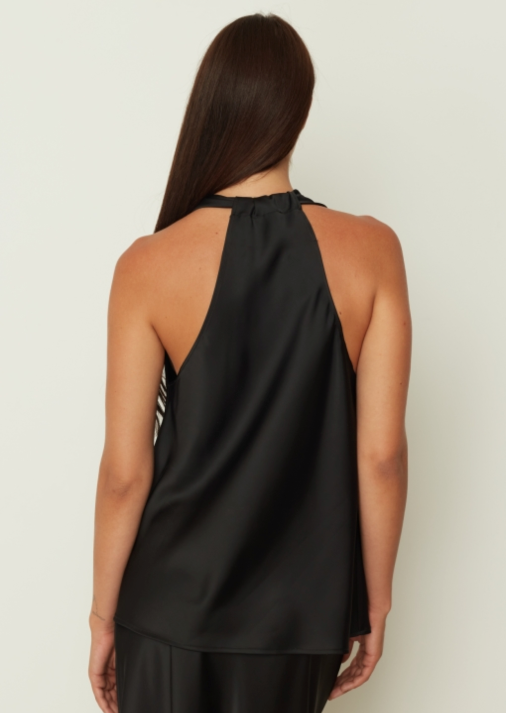 Satin Drape Blouse with Belt