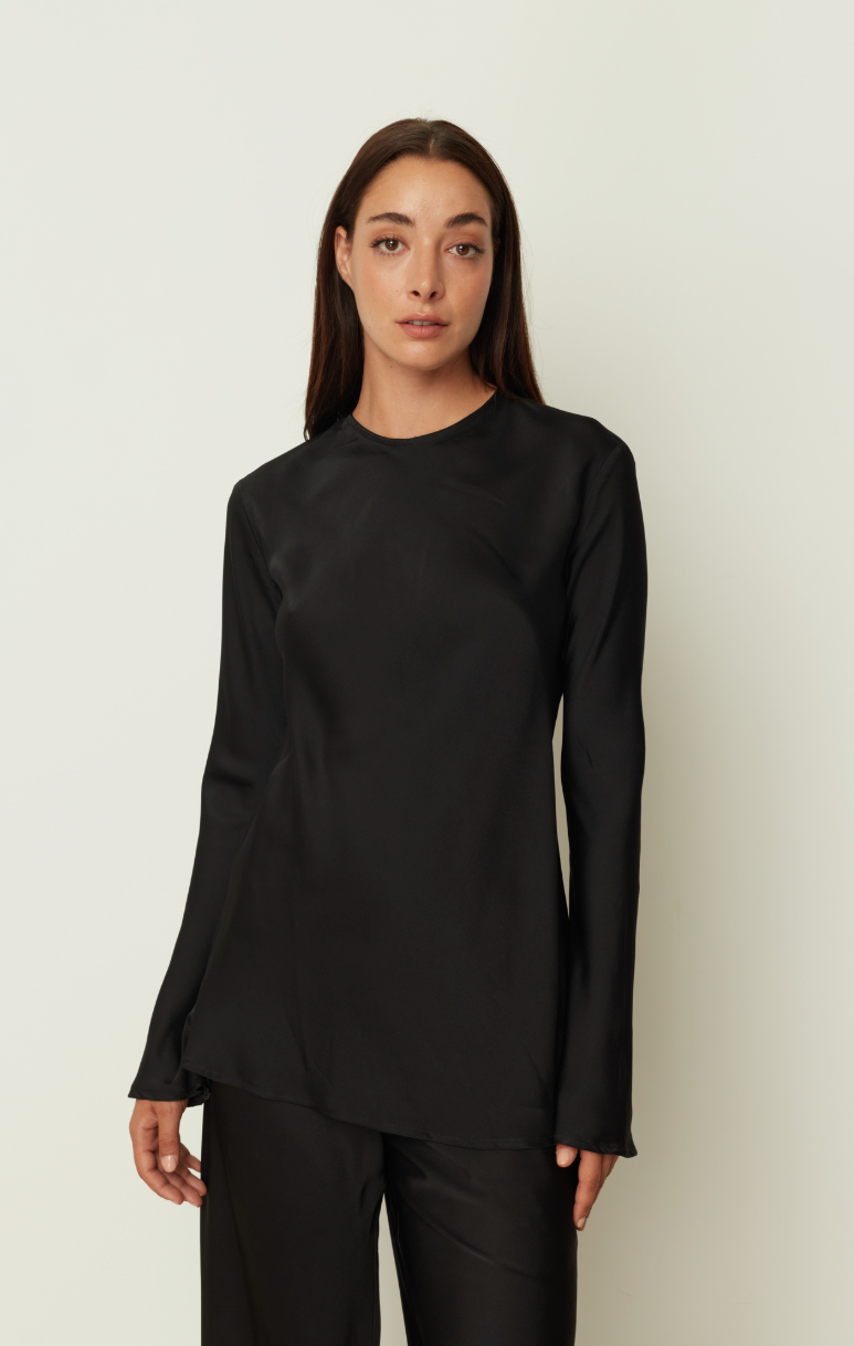 Satin Longsleeve Top