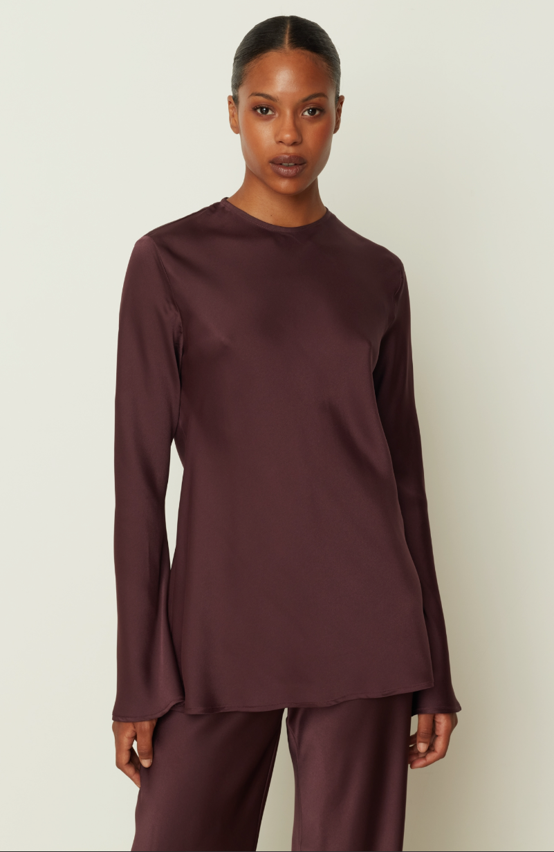 Satin Longsleeve Top