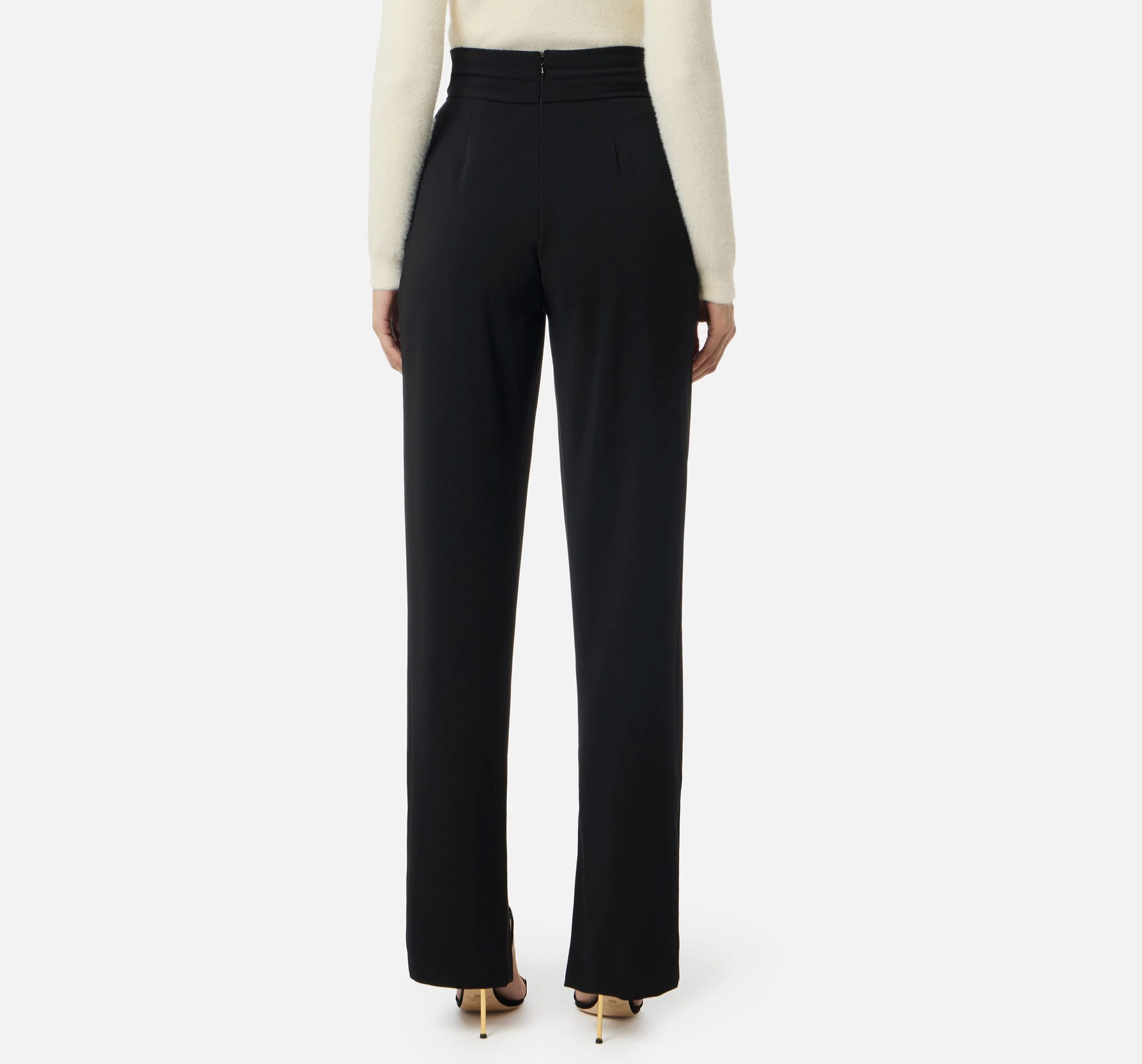 Lightweight crêpe fabric trousers