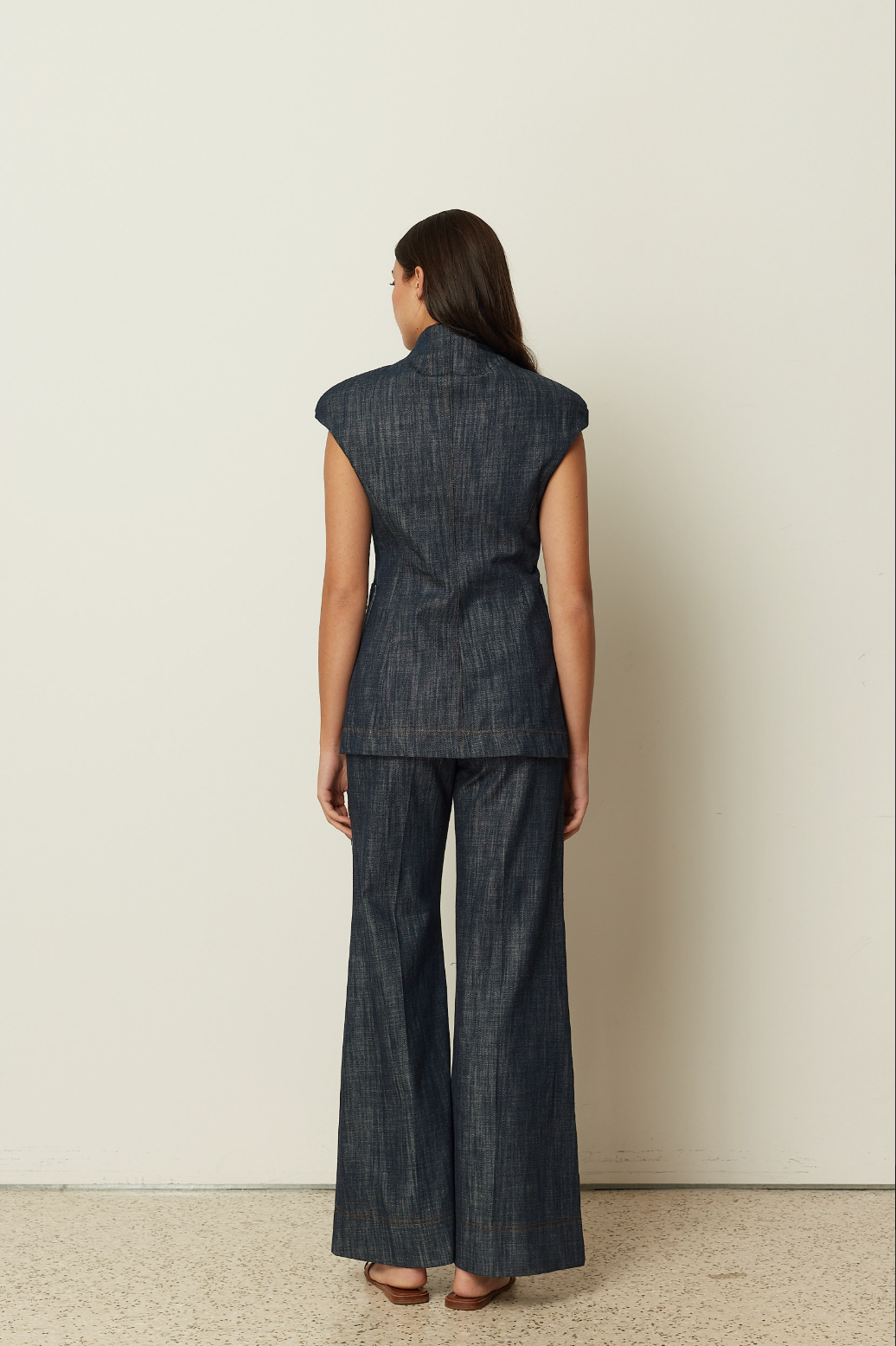 Denim Short Sleeve Blazer