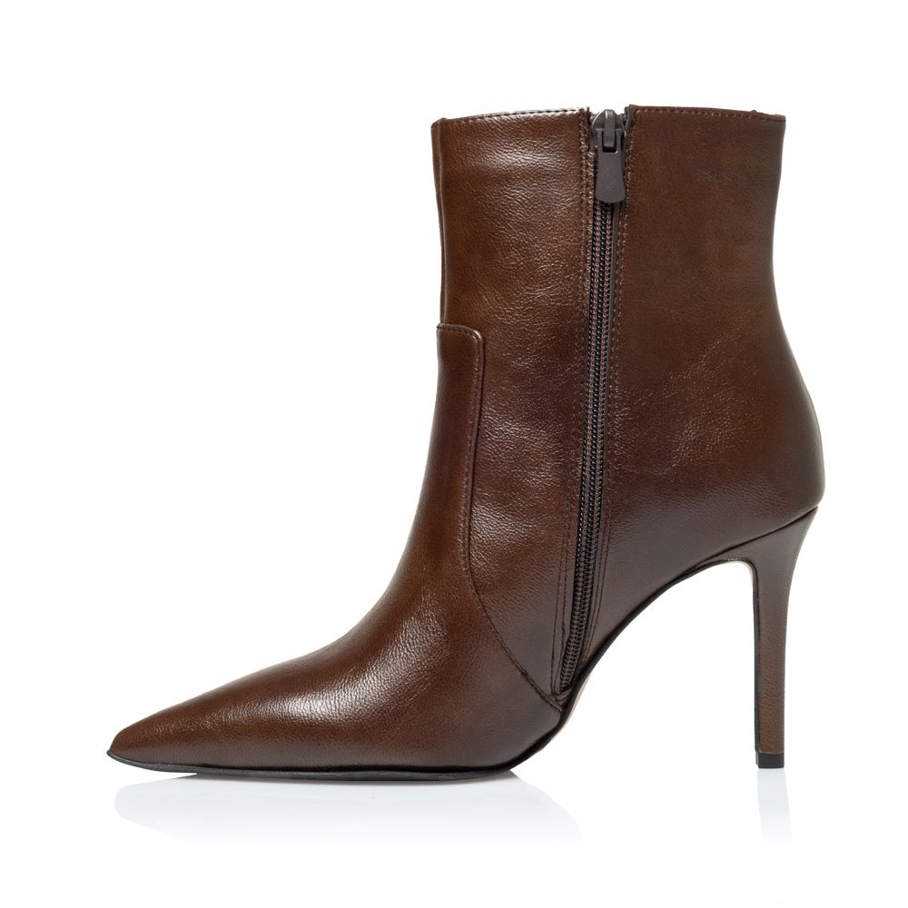 Leather Booties with Heels