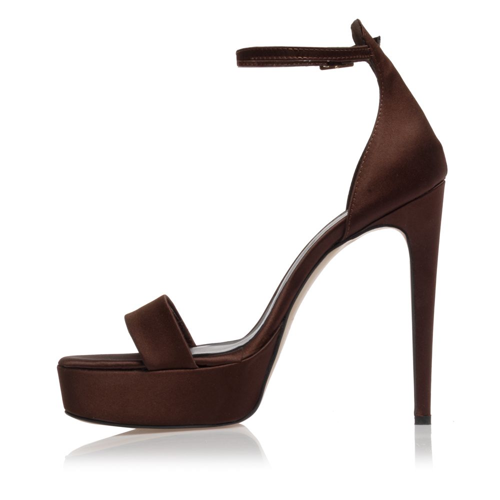 Satin High Heel Sandals