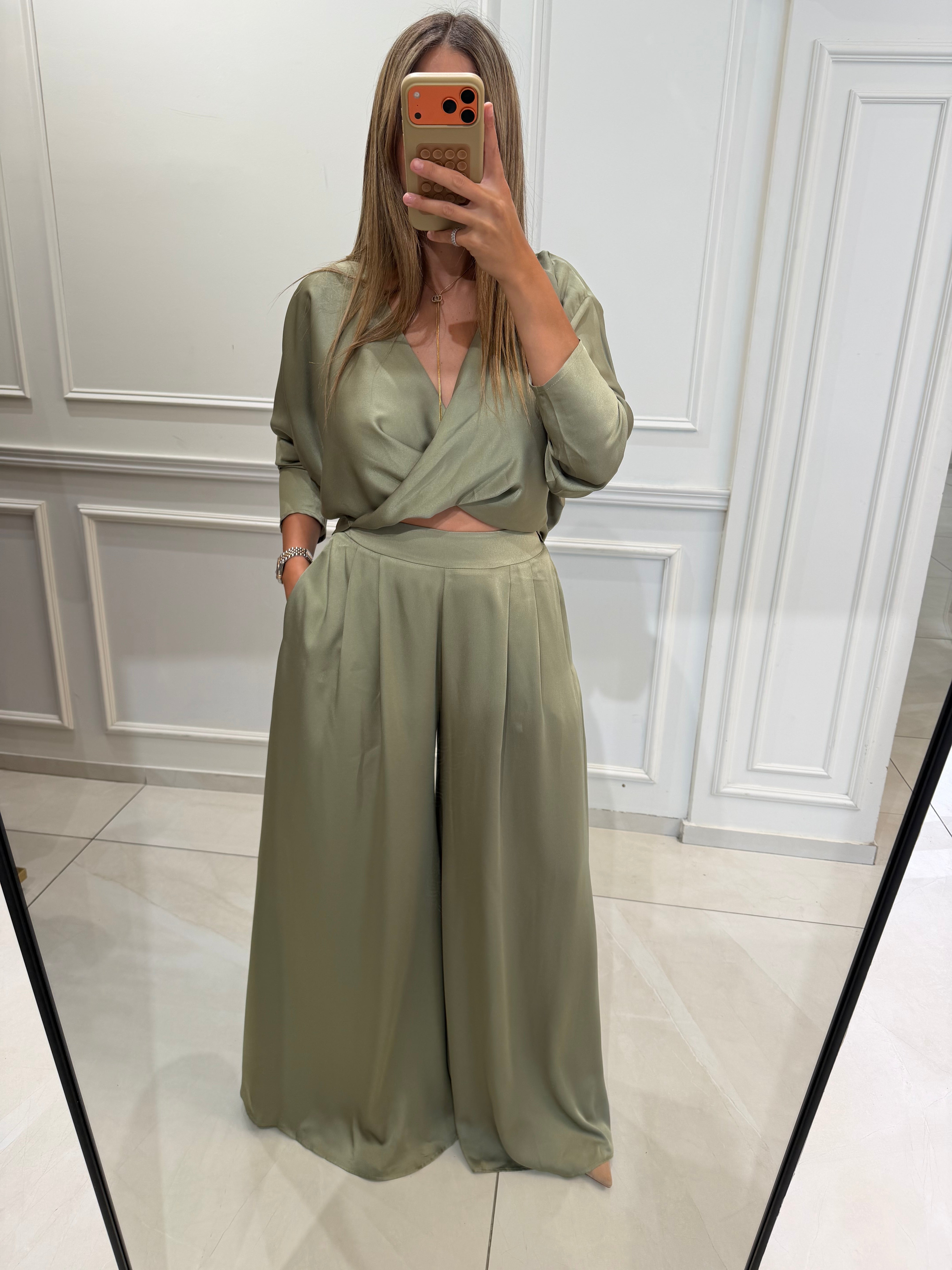 Satin Wide Leg Pants