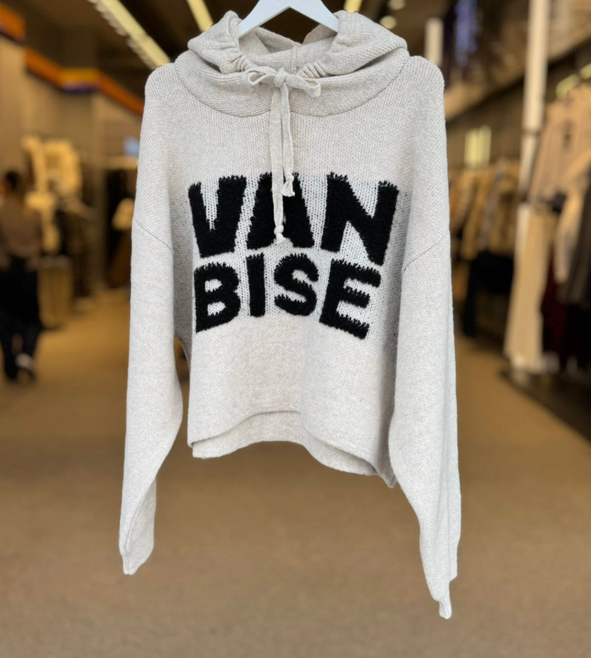 Knit Hoodie Sweatshirt