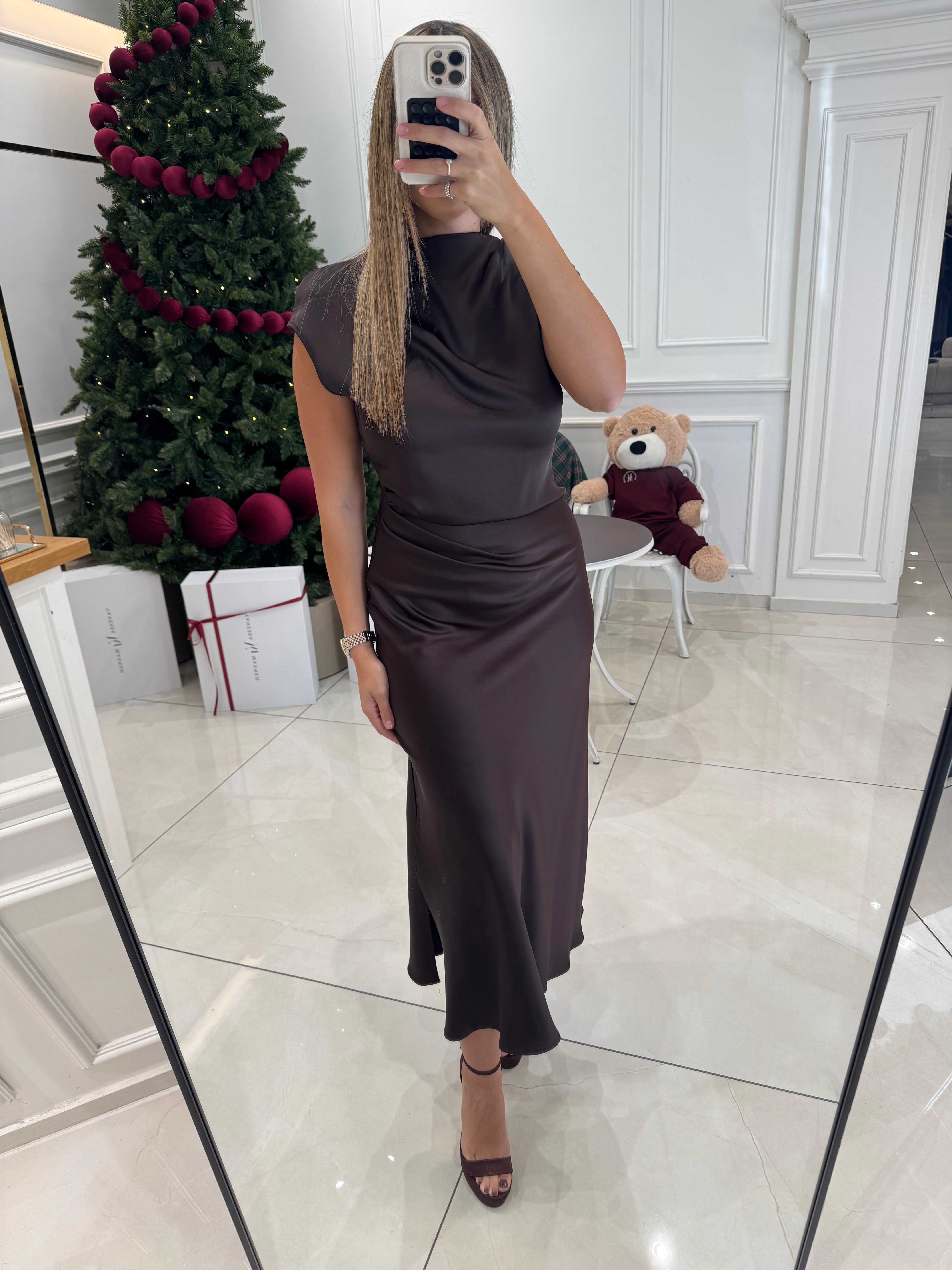 Satin Midi Dress
