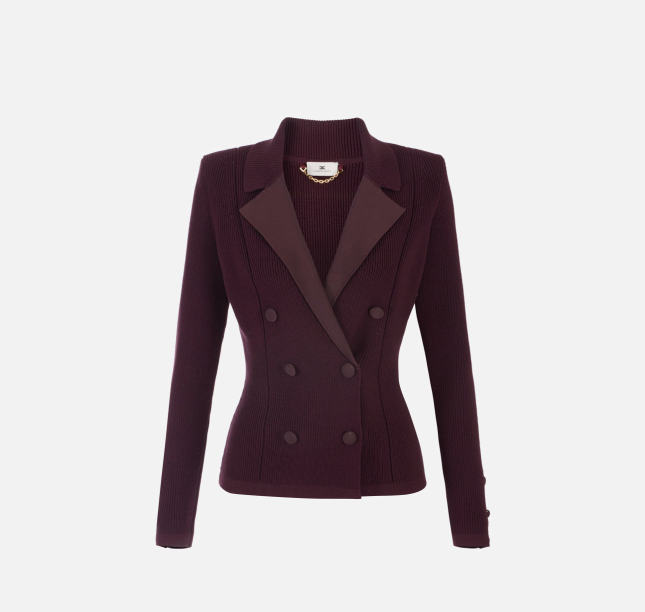 Knit jacket with shiny viscose details