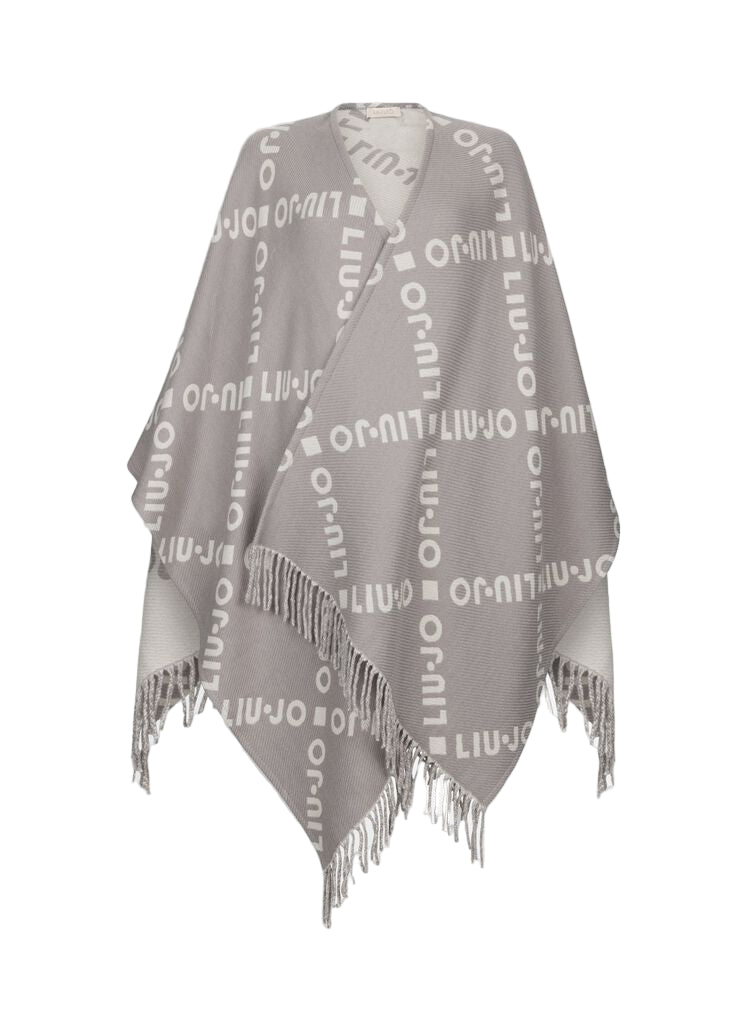 Poncho with logo Print