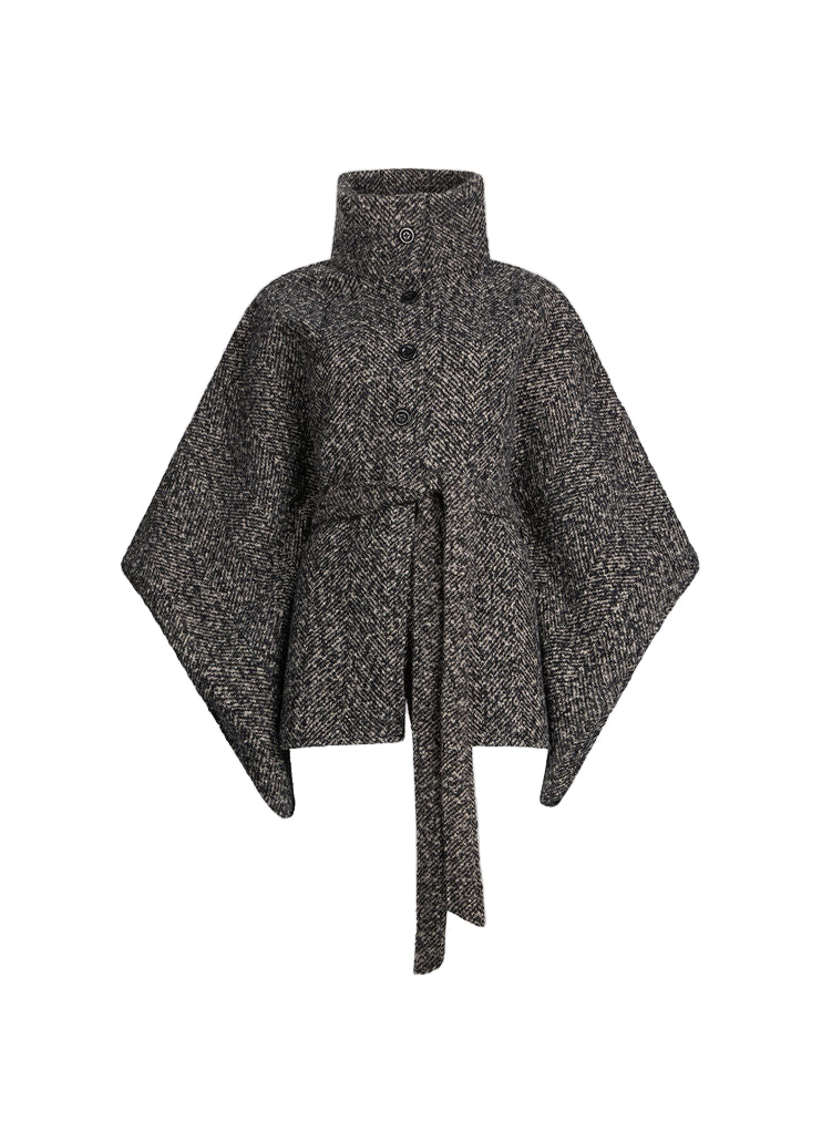 Poncho with belt