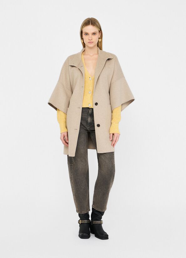 Wool coat with belt
