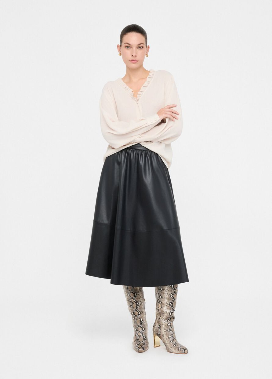 Coated fabric skirt