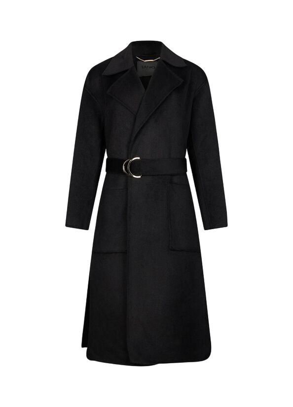 Wool coat with belt