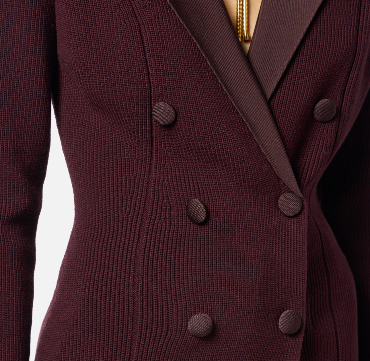 Knit jacket with shiny viscose details