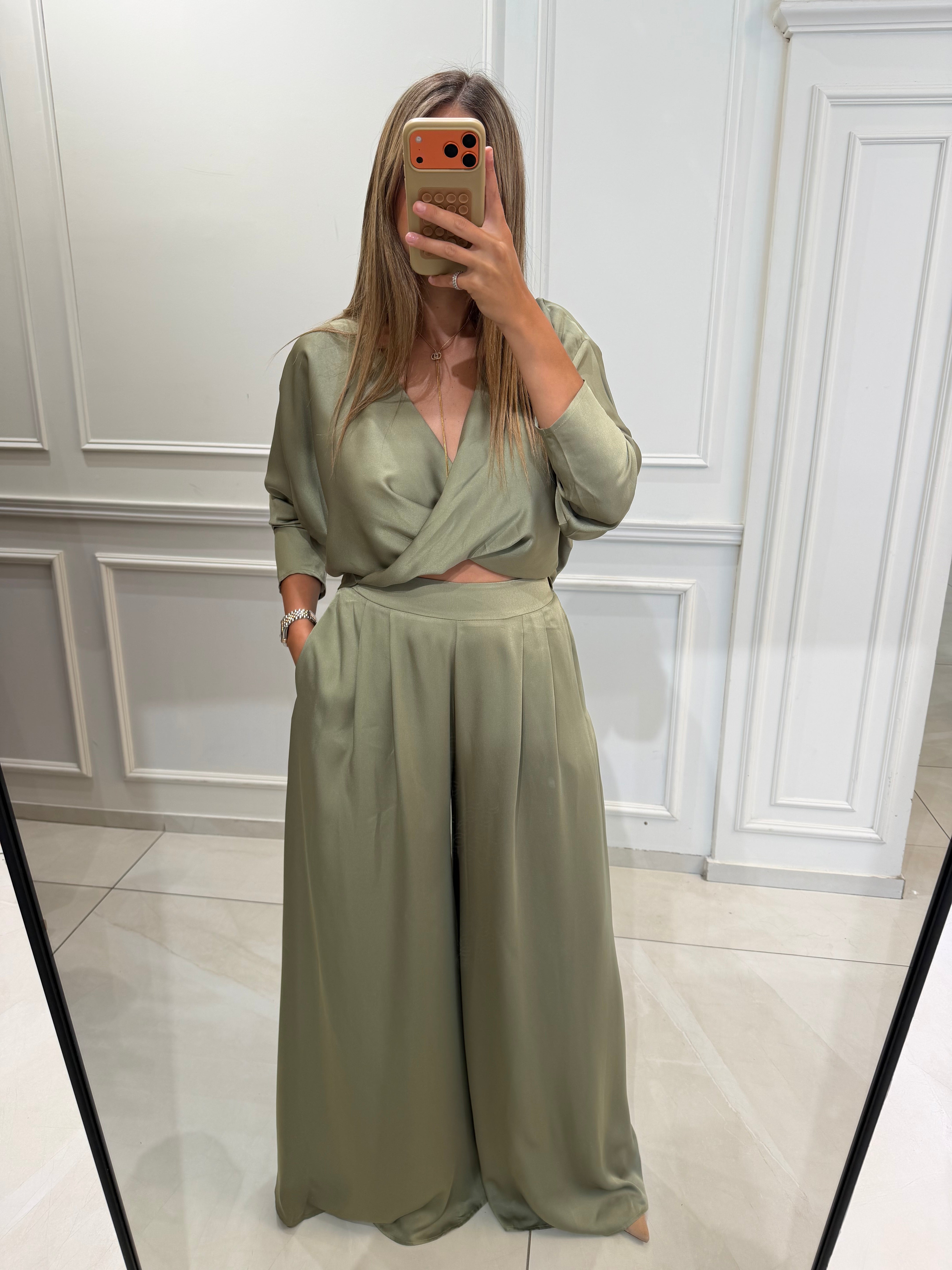Satin Wide Leg Pants