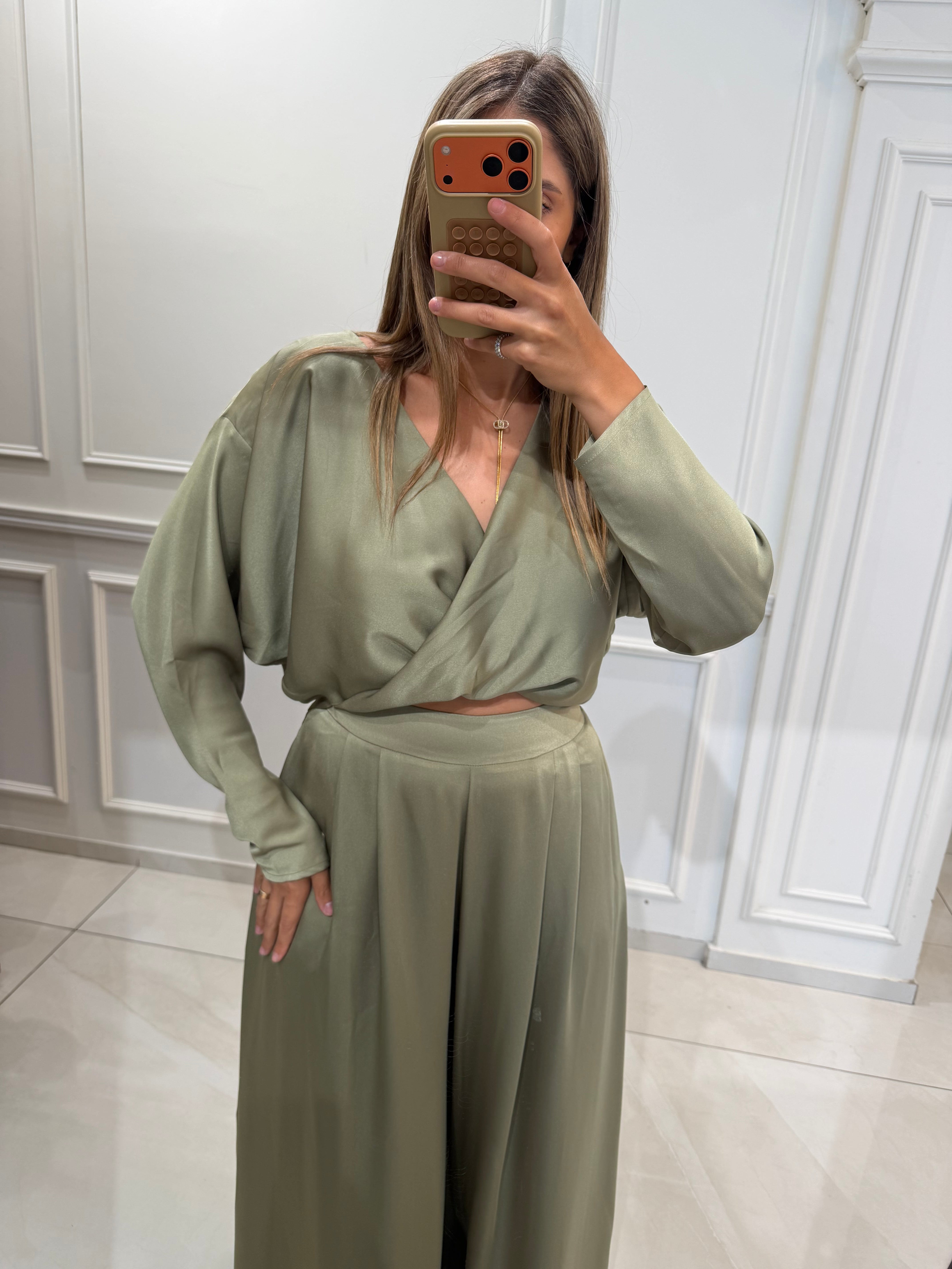 Twisted Satin Blouse