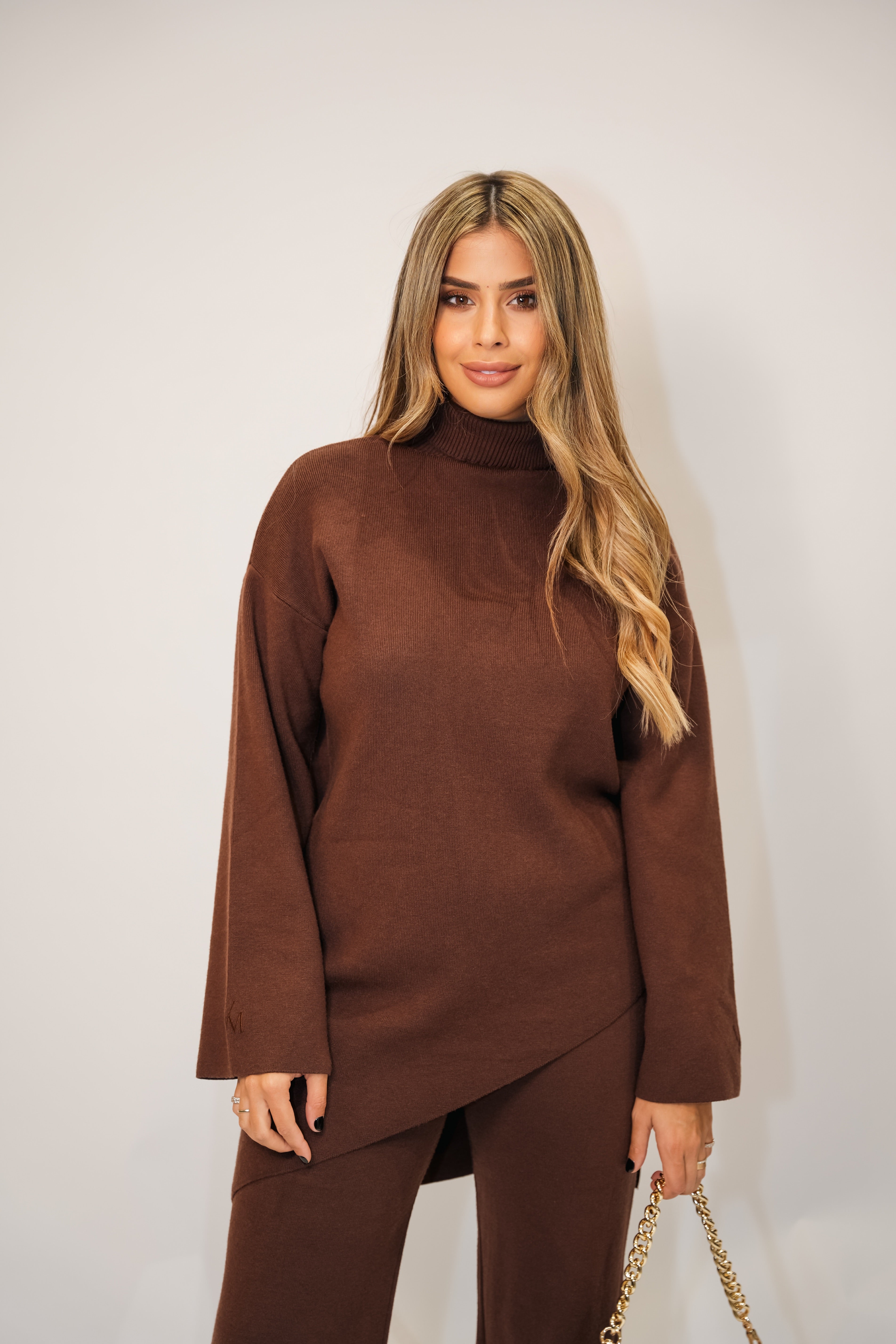 Asymmetric Knit Suit