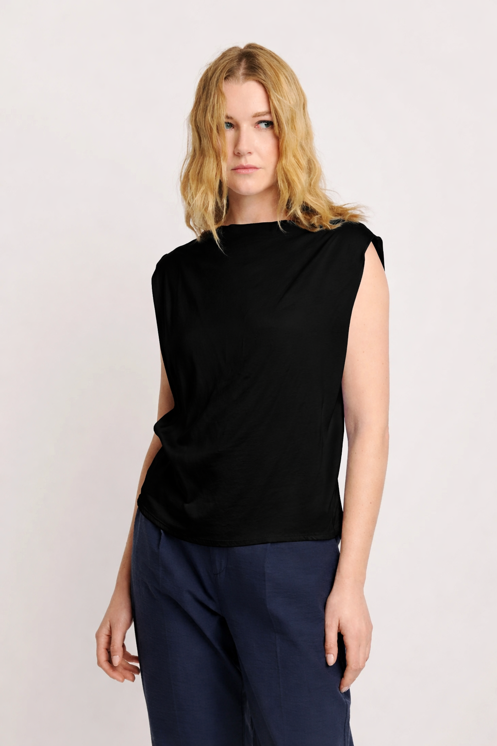 Wide shouldered blouse