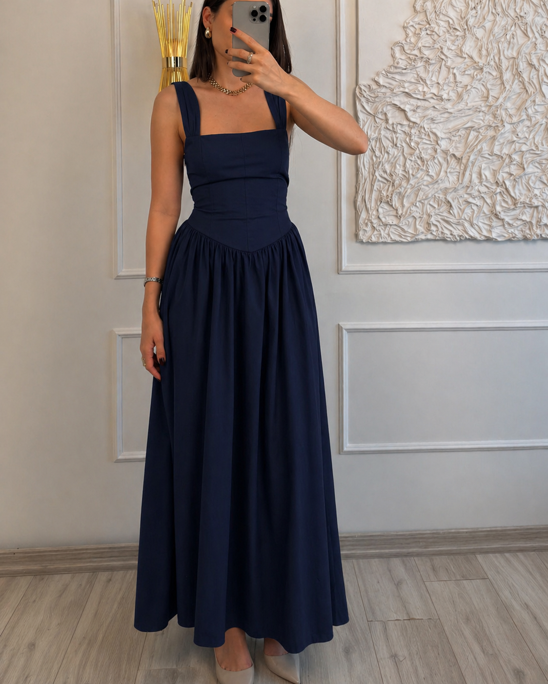 Square Neck Maxi Dress